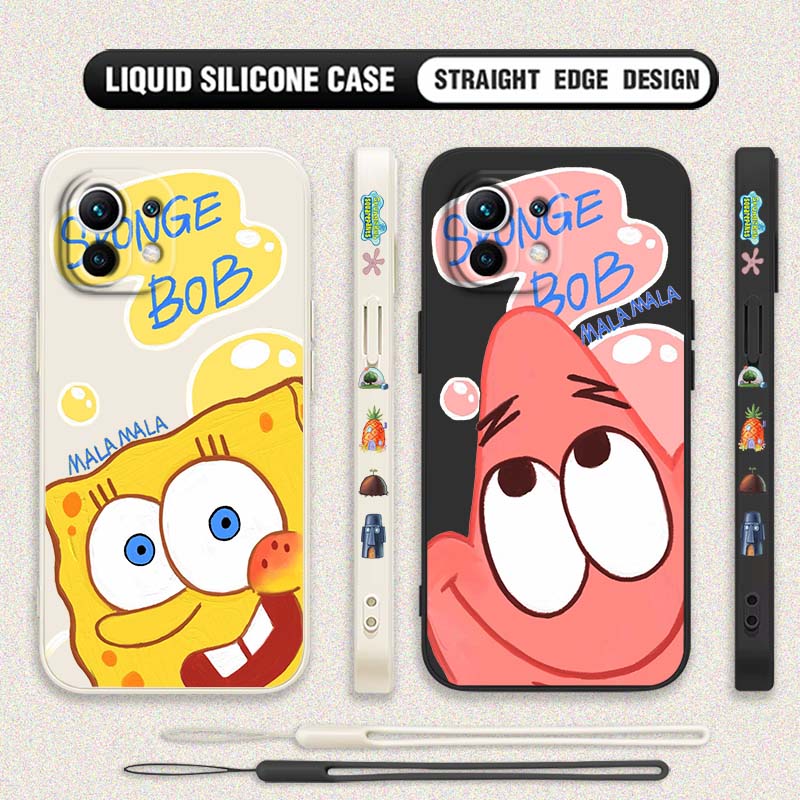 Silicone Liquid Case - Cover S-Starfish S-SpongeBob per Xiaomi Mi