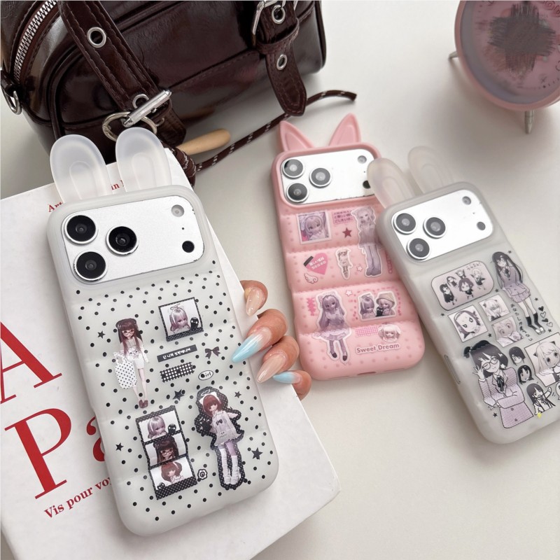 Cute Anime Case - Custodia Protettiva Morbida Stile Giacca Imbottita