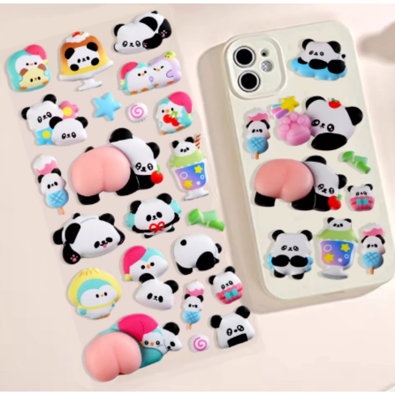Simpatico panda 3D cartone ani - Phone Cases Rubber recensione e prezzo